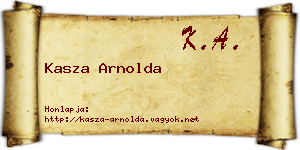 Kasza Arnolda névjegykártya